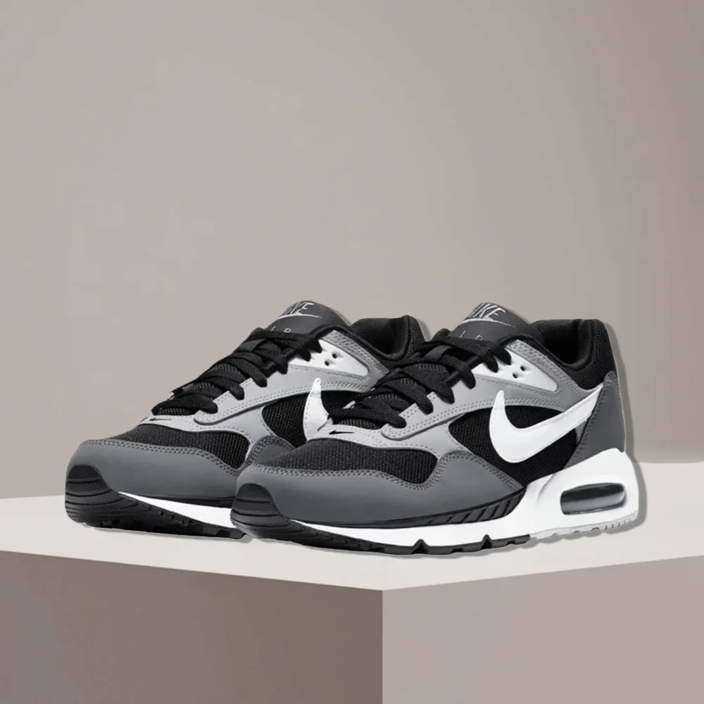 

Прочные нескользящие туфли унисекс Nike Air Max с низким берцем черный/серый 511416-011