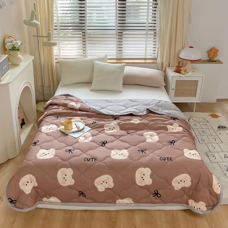 YanYangTian Summer Comforter Quilt Air Conditioning Quilt Bed cover Sheet Quilted Cute Blanket double single bed