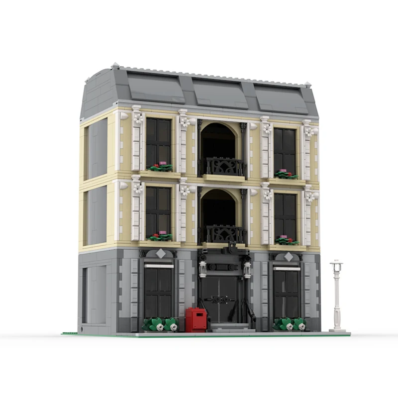 1230PCS MOC Street View Wallstreet Embassy Facade Model Custom Brickss Architecture DIY Assembly Display Home Decor Gift Blocks