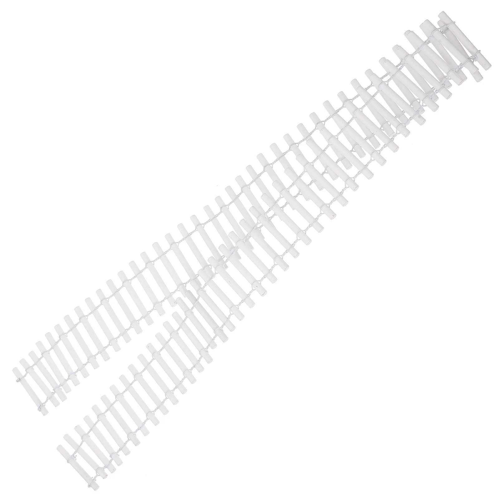 

3Miniature Wooden Fence White Realistic Mini Garden Accent Micro Landscape Design Small Fences