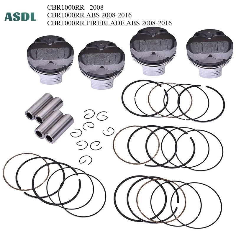 

4set 76mm 76.25mm 76.5mm 76.75mm 77mm Piston Rings For HONDA CBR1000RR-R 4A 5AC REPSOL 2013 CBR1000RR 4A 6A CBR1000 CBR 1000 RR