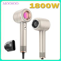 Moosoo H2 High-Speed Hair Dryer Negative Ionic Blow Dryer 110, 000 Rpm Brushless Motor for Fast Drying Low Noise Thermo-Control