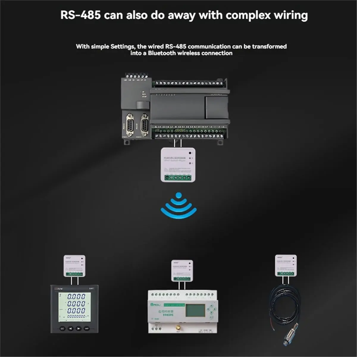 A85P BT485 Serial Bluetooth Adapter, Hundred Meter RS485 Bluetooth Networking Communication Wireless 485 Protocol Converter