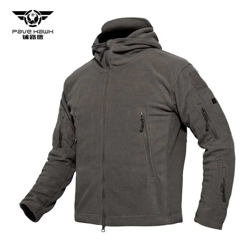 

Men Tactical Shark Skin Soft Shell Outdoors Keep Warm Inner Liner Coat Sweater Male Cold-proof Clothes Hooded Outdoor Jacket