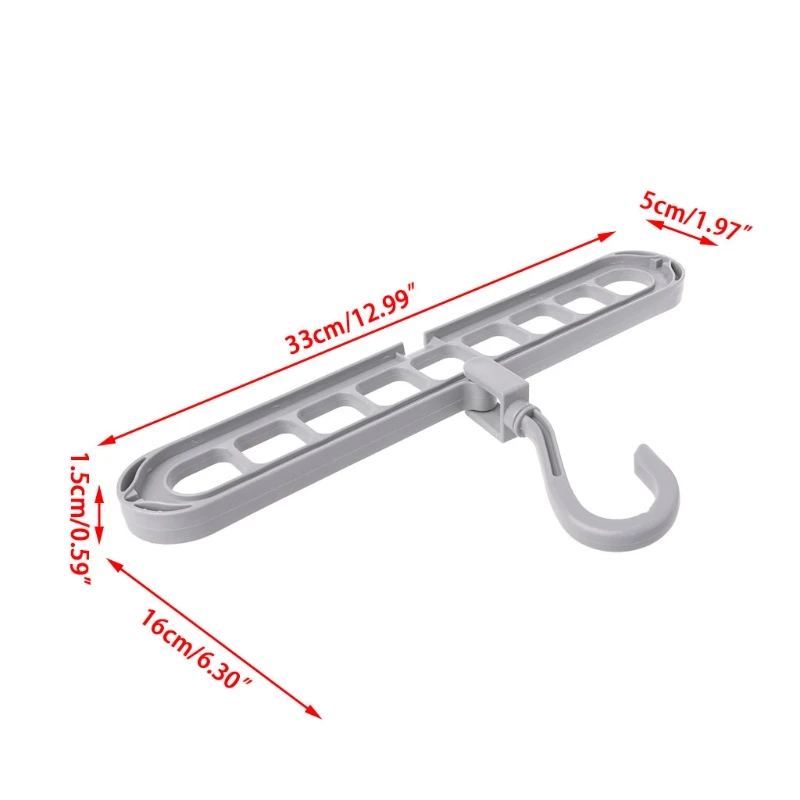 F92B 3D Space Saving Roting Hanger con gabinete gancho Organizador 360 Rotación