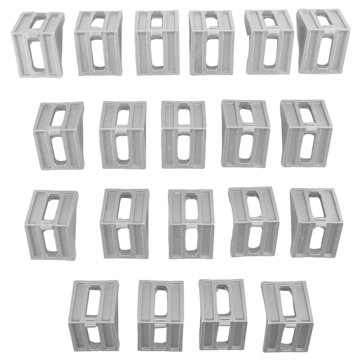 A42F  20Pcs 4040 Aluminum Corner Brackets Corner Fitting Angle 40 X 35 Connector Fastener For 4040 Industrial Aluminum Profile