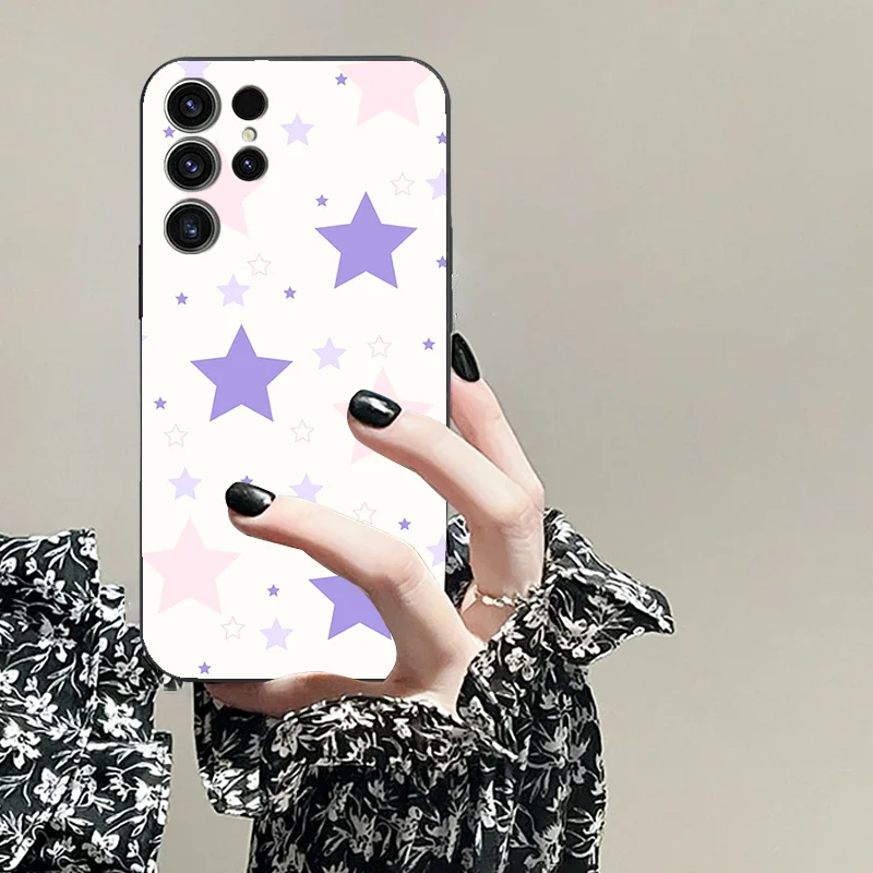 For Samsung S 11 Ultra plus 24 fe 10 e 4 g 5 20  22 21 23 lite TPU black soft phone case cute cartoon picture star series