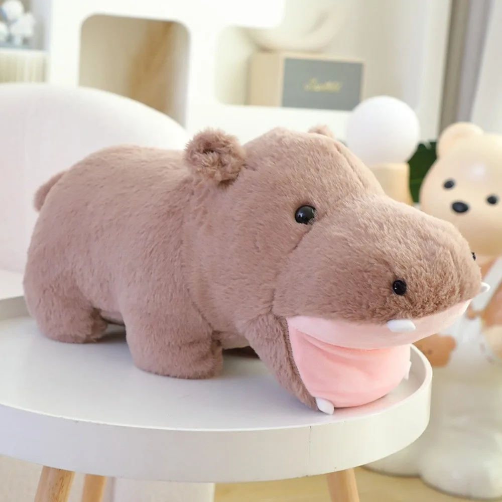 New Moodeng Baby Hippo Plush Toy Cartoon Big Mouth Hippopotamus Doll Home Decor Lovely Sofa Pillow Birthday Gifts