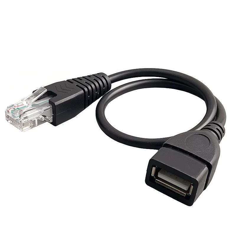 USB to RJ45 Ethernet Cable 1 Pcs USB Female to RJ45 8P4C Ethernet Male Extension Cable for Router ADSL Modem,Camera etc