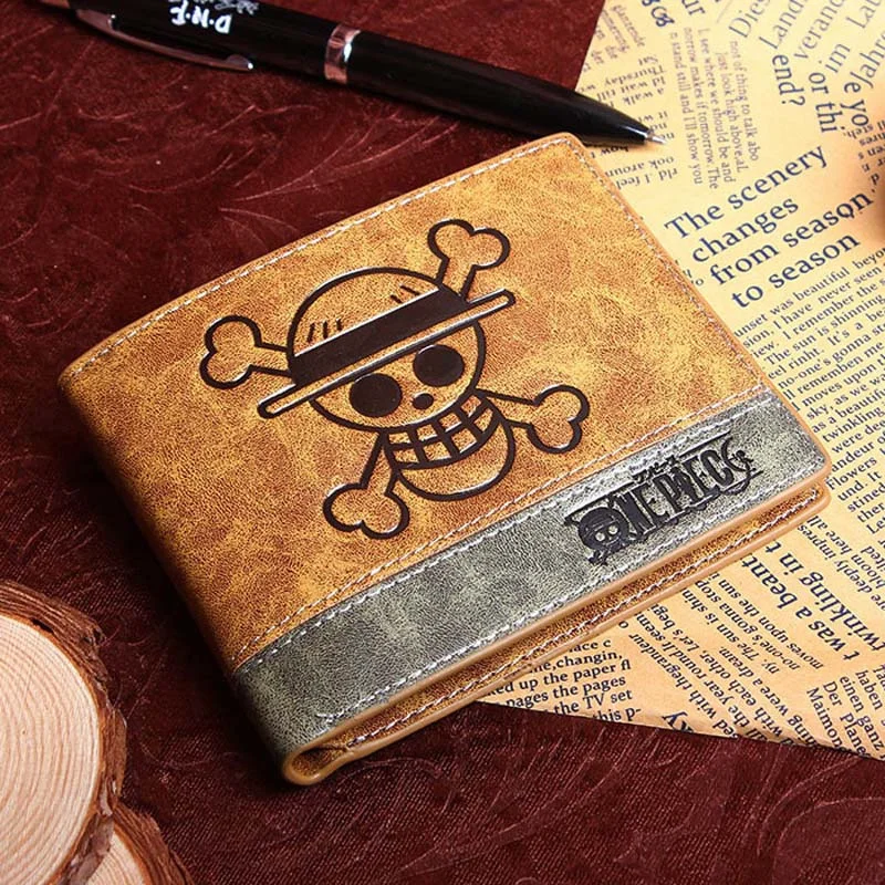 Anime One Piece Figure Wallet Luffy Purse Zoro Ace Bounty Order Skeleton Pattern Pu Canvas Friend's Birthday Gifts Student