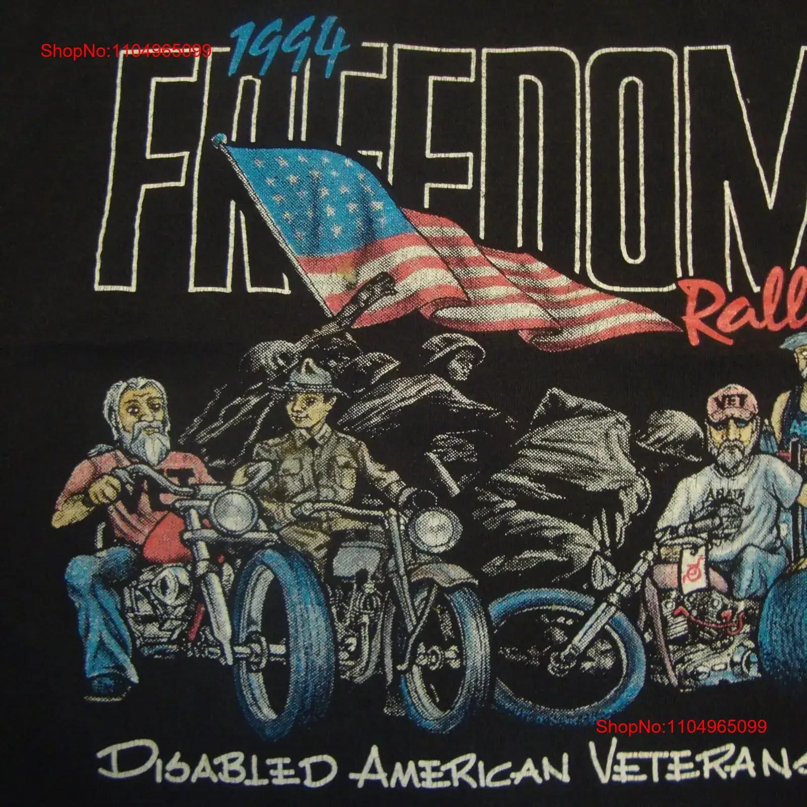 

Vtg 90's Freedom Rally Disabled American Veterans Майка без рукавов Футболка L винтажная стираная дизайнерская одежда унисекс homme