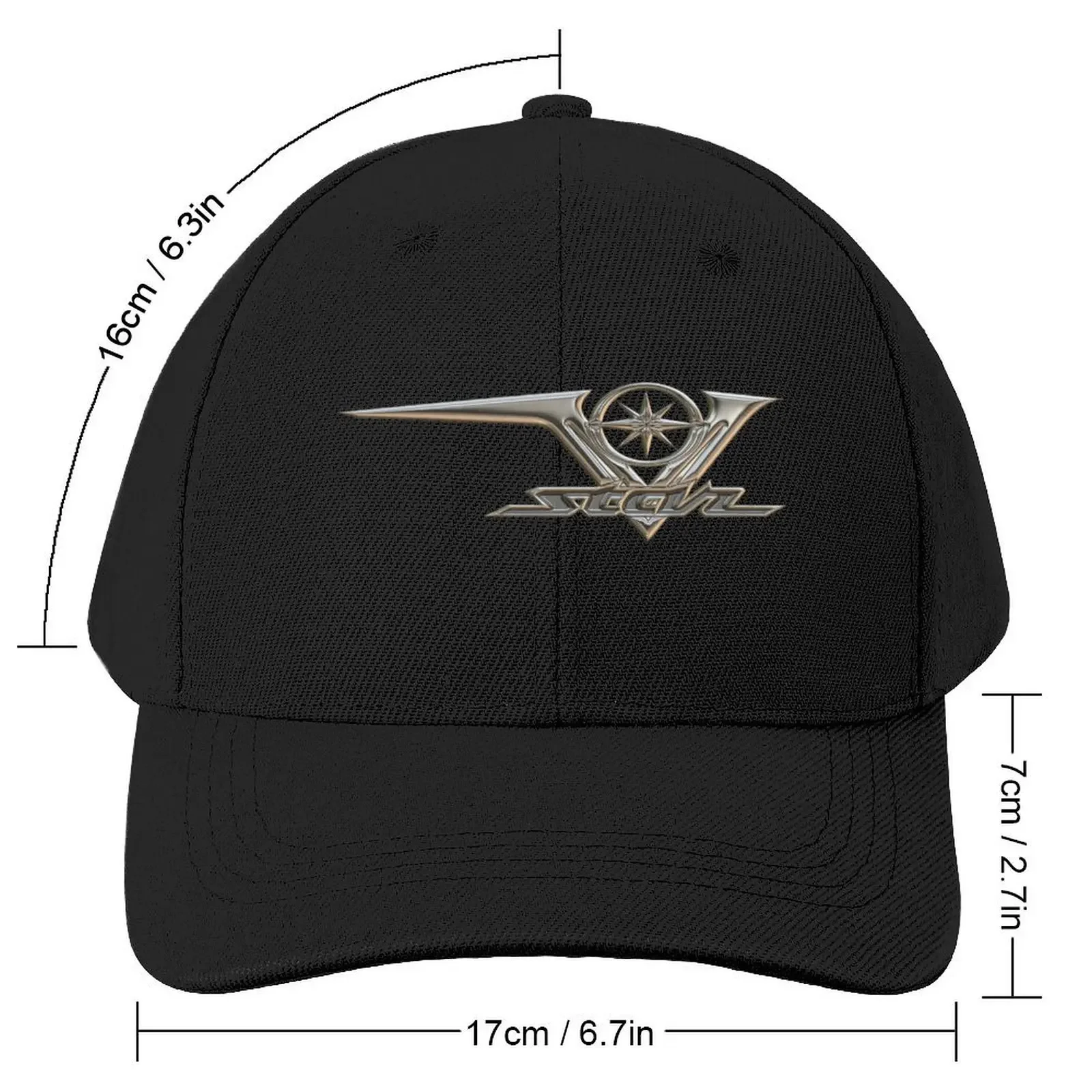 V Star 250, 650, 950, 1100, 1300, 1900 Logo 3 Chrome 3 Baseball Cap Sunscreen Military Cap Man Hats For Women Men's