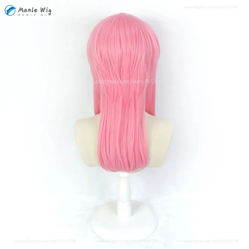 أنيمي سانزو Haruchiyo تأثيري الوردي مقاومة للحرارة الشعر الاصطناعية هالوين الباروكات + غطاء شعر مستعار v;j8hg;'jpl