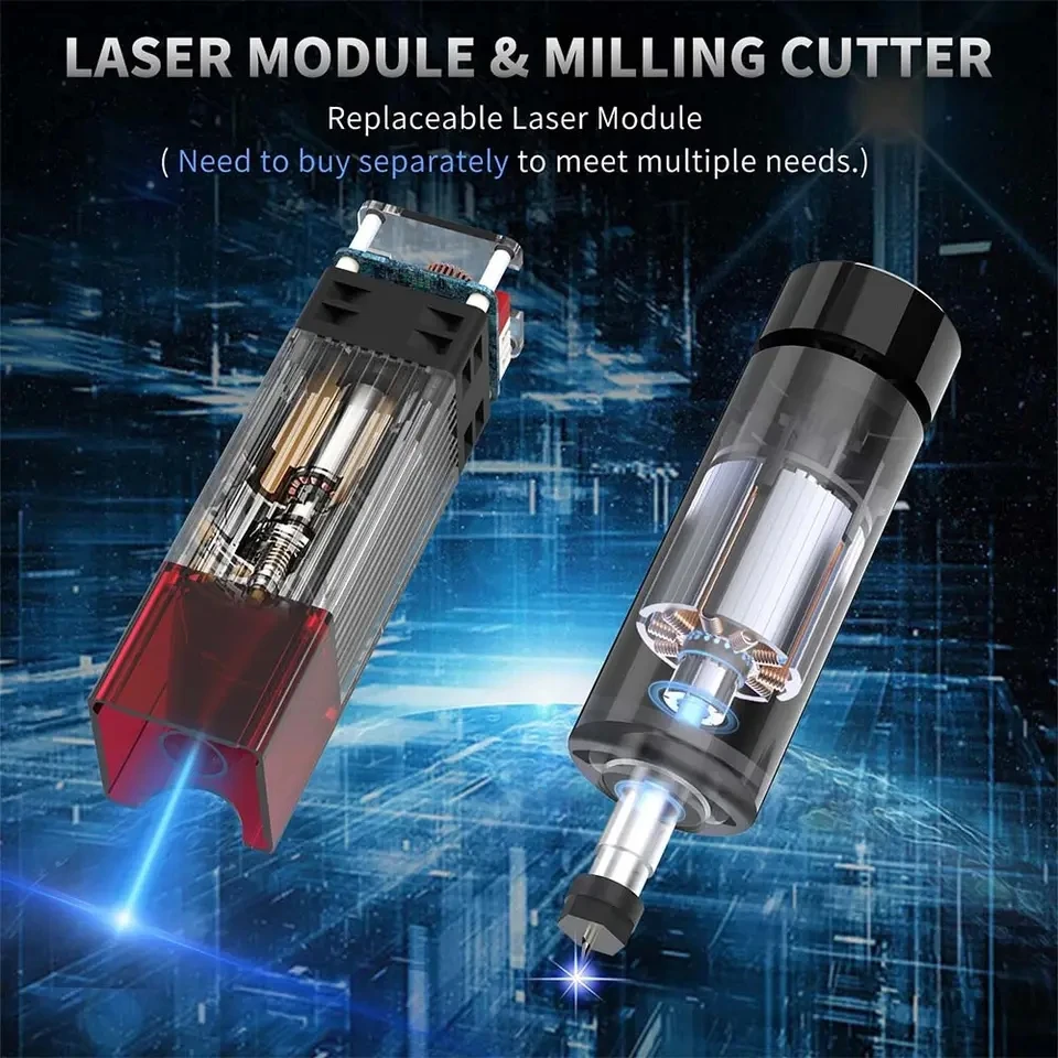 CNC Router Machine 500W Spindle Engraving Milling Machine Metal PCB Carving Cutting DIY Design Tool Higher Precision Engraver