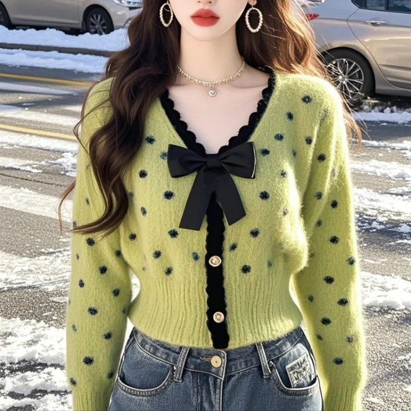 

Autumn Sweater Cardigan Coat Women New Korean Fashion Casual Elegant Long Sleeve Knitted Tops Knitwear Outwear Pull Femme E11470