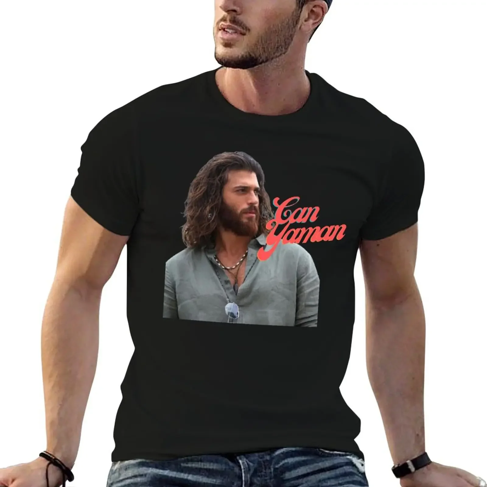 Can Yaman T-Shirt summer clothes vintage graphic tee t shirts for men graphic