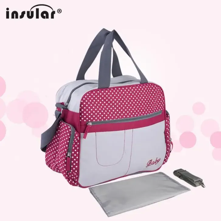 Insular Baby Nappy Bags Fashion Diaper Bag Mother Shoulder Bag Maternity Mummy Handbag Waterproof Baby Stroller Bag