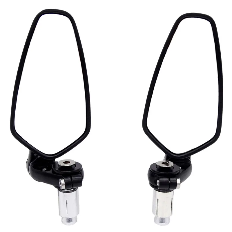 

1 Pair 7/8" 22mm Universal Motorcycle Aluminum Rear View Black Handle Bar End Side Rearview Mirrors