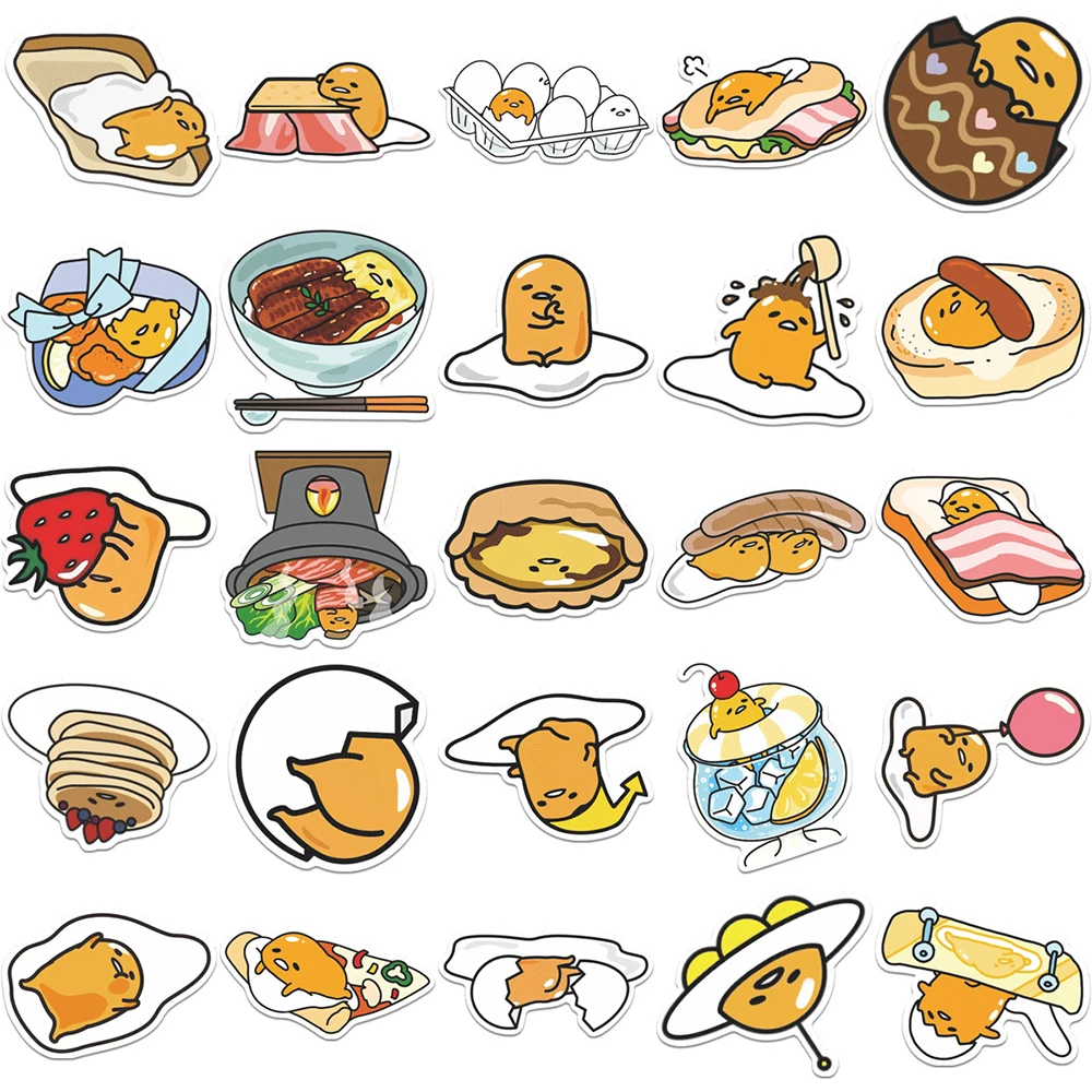 10/30/50pcs Kawaii Cartoon Gudetama Stickers Cute Sanrio Series Anime Decals DIY Stationery Luggage Phone Sticker Kids Toy Gift