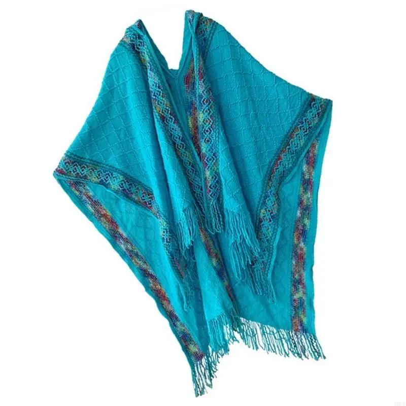 Outdoor Poncho Capes for Women Vacation Capes Shawl Ethnic Bohemias Cloak Shawl