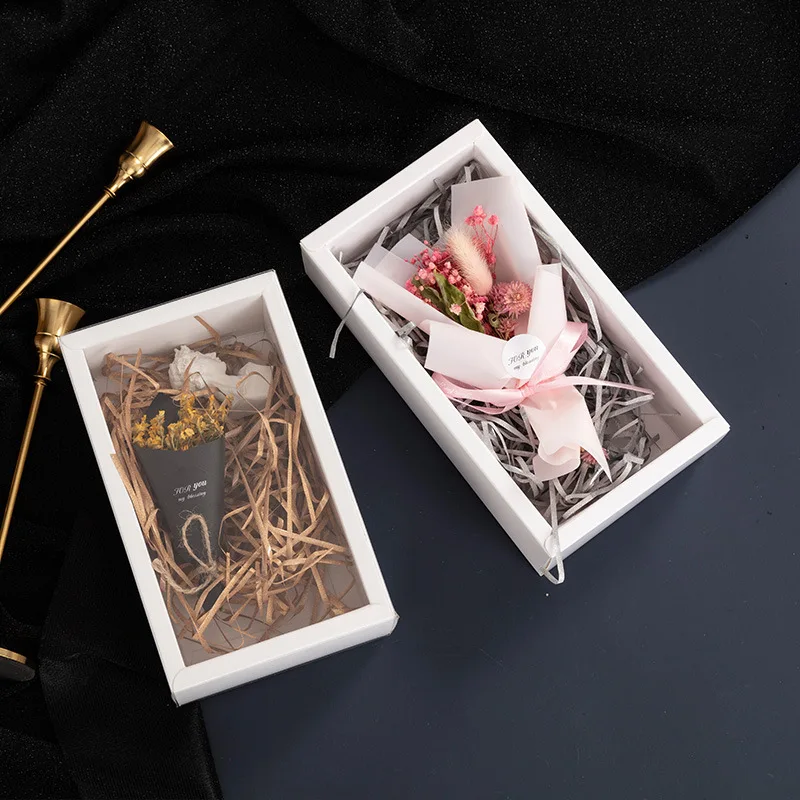 LPZHI 5Pcs Drawer Style Gift Boxes Wedding Birthday Party Chocolate Cookies Packaging Decoration Favors With Transparent Cover