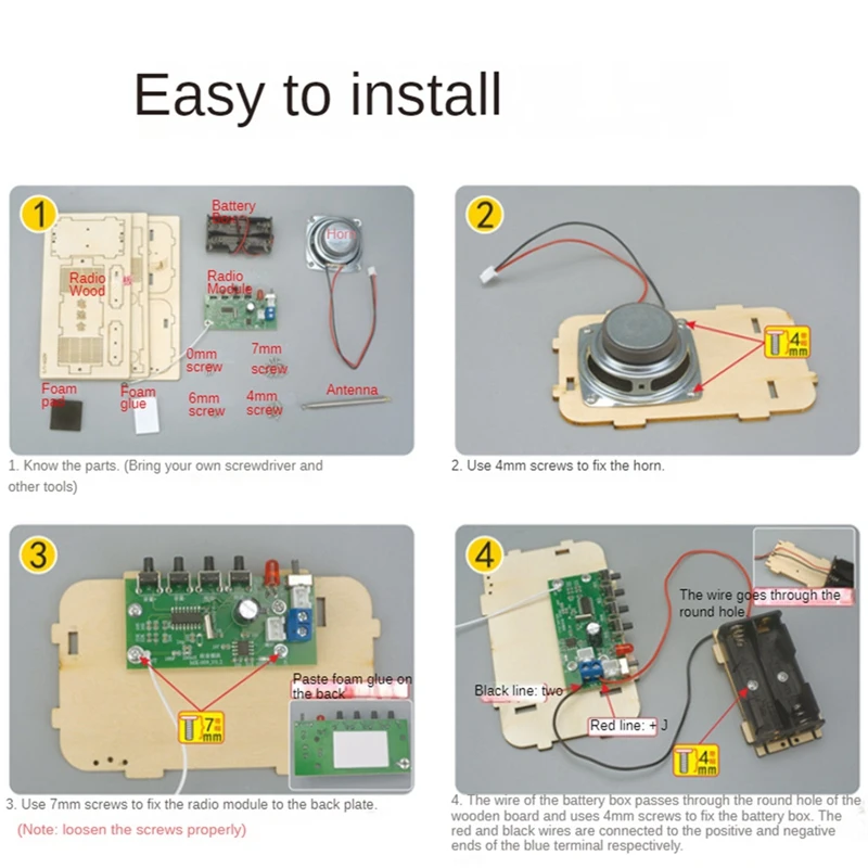 

DIY Radio Model Science And Technology Training Handmade Self-Made Assembly Materials Kit Handmade Science Experimental