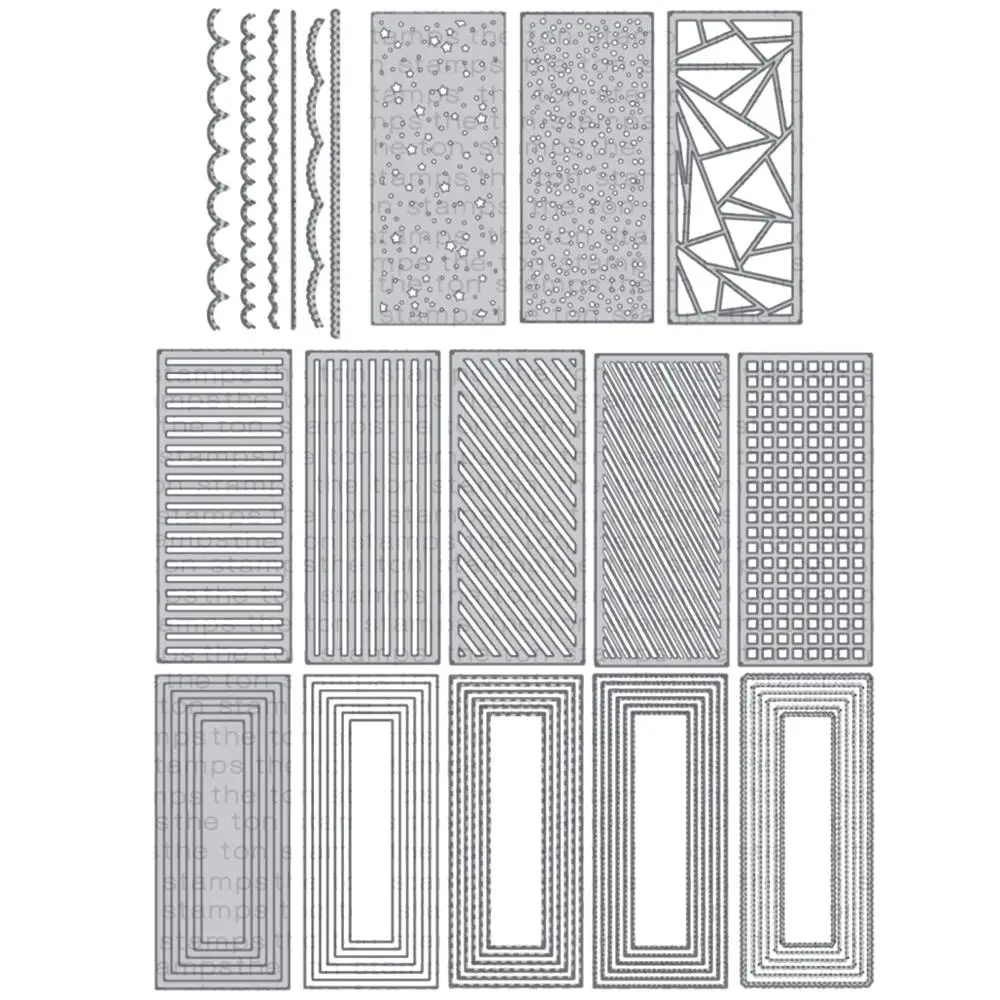 Matrices de découpe en métal, artisanat cochon, moule de découpe, divers cadres rectangulaires, Scrapbook, couteau artisanal en papier, moule, poinçon de lame, pochoirs