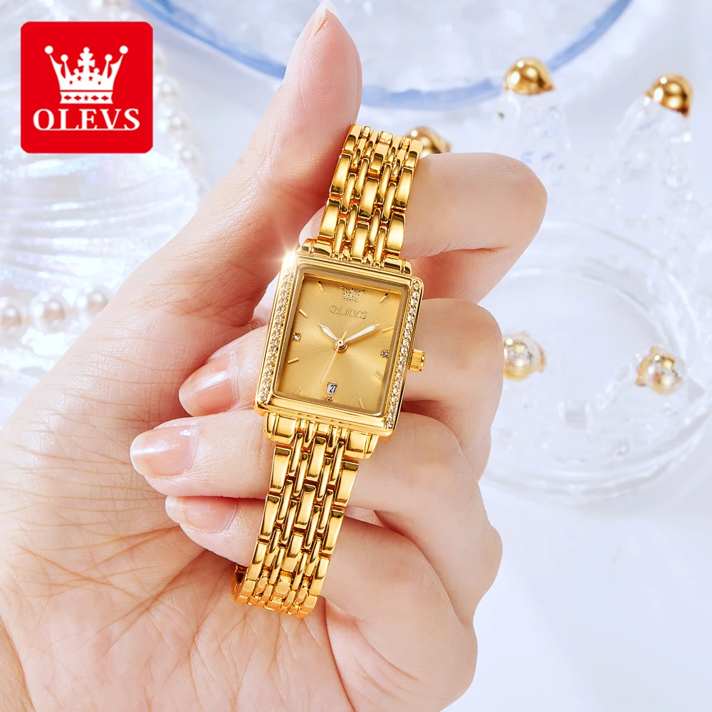 

OLEVS 9995, женские часы, классические кварцевые часы для женщин, роскошные оригинальные водонепроницаемые часы из нержавеющей стали с календарем, женские ручные часы
