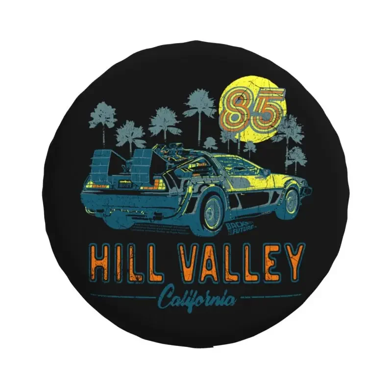 Back To The Future Spare Tire Cover for Honda CRV Jeep RV SUV Trailer Car Wheel Protector Covers 14