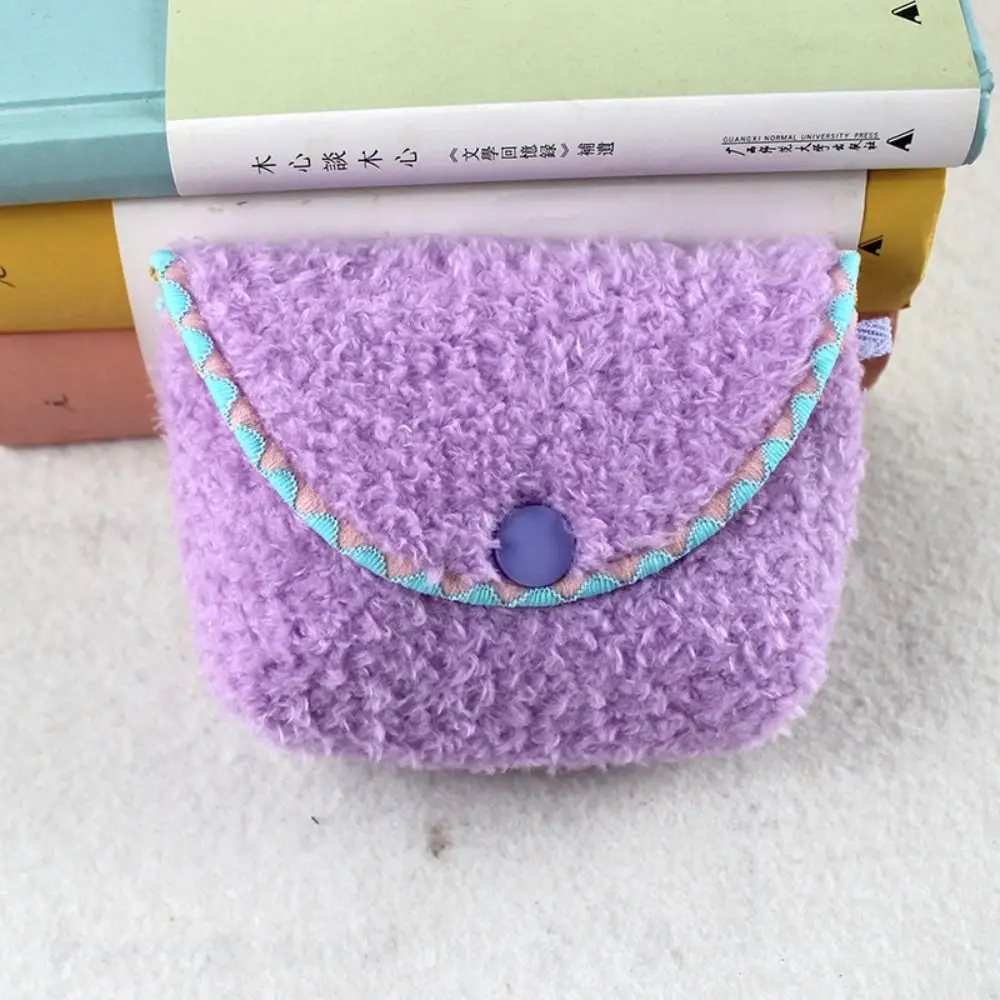 Cute Button Coin Purse Candy Color Mini Wallet Card Holder Women Girls