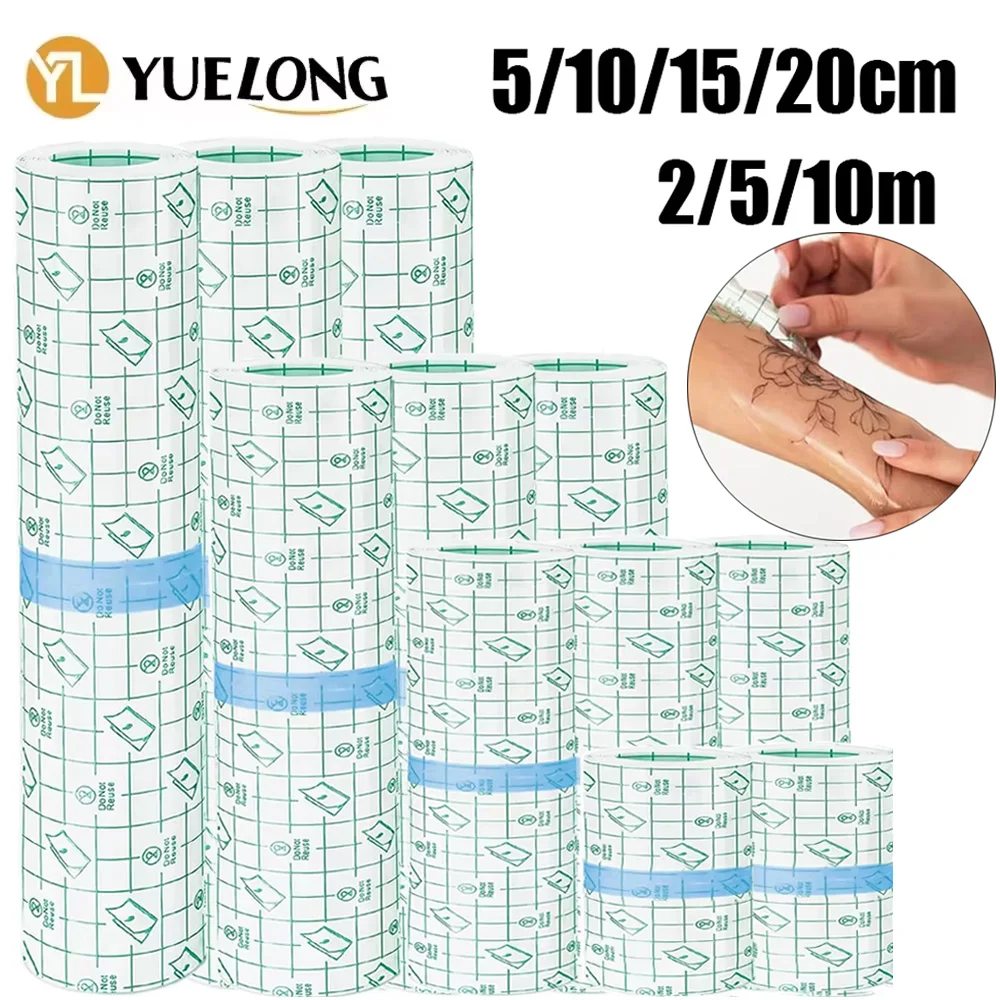 

10/5/2M Waterproof Tattoo Film PU Tape for Aftercare Protective Skin Healing Tattoo Adhesive Bandages Repair
