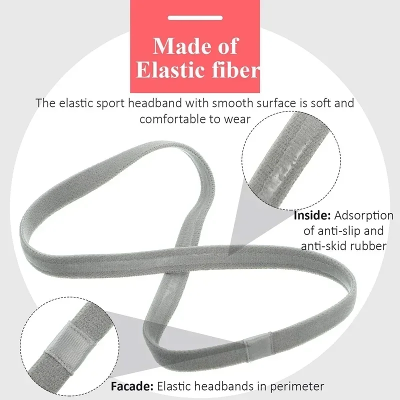 3 قطعة عصابات الرأس الرياضية عدم الانزلاق تشغيل العصابة المرنة تنفس اليوغا العصابات الشعر النساء الرجال اللياقة البدنية العرق دليل العصابات الشعر
