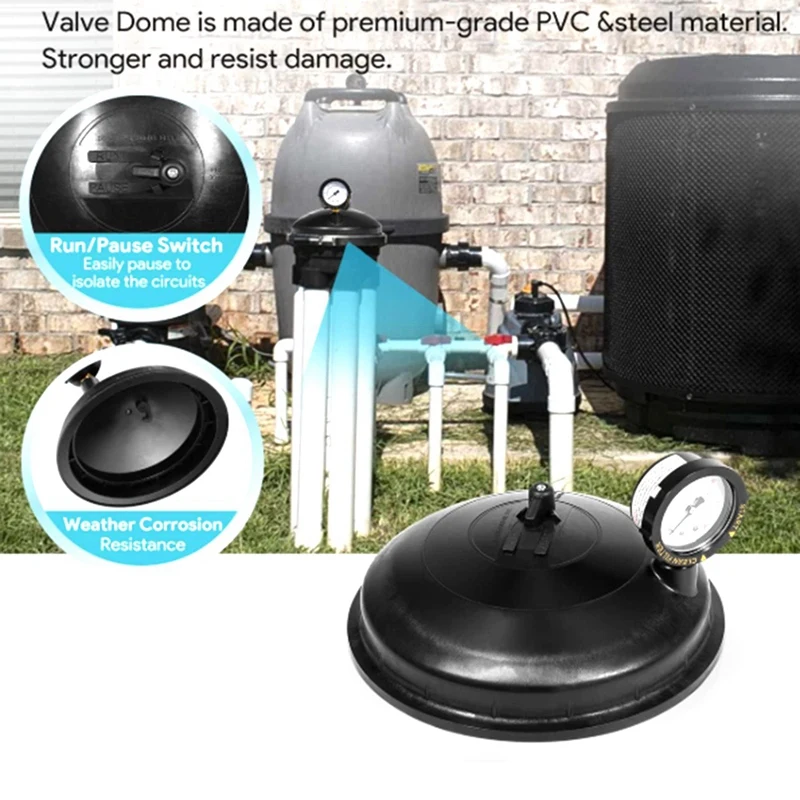 005-302-4300-03 Sostituisci il gruppo completo della cupola superiore della valvola dell'acqua Paramount con manometro e pausa