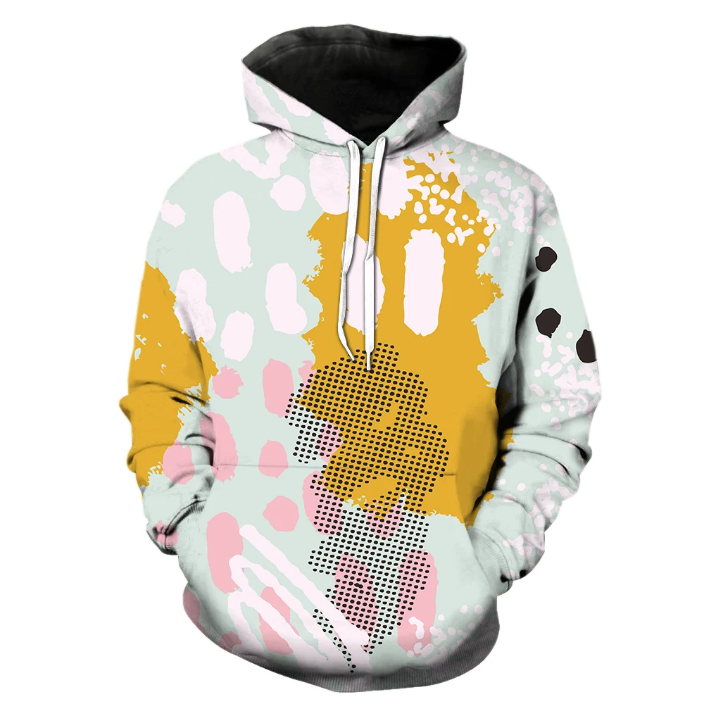 Abstract Art Graffiti Men's Hoodies Casual 3D Printed Pullover Hip Hop Funny Fashion Teens Spring Unisex Oversized 2022 Hot Sale