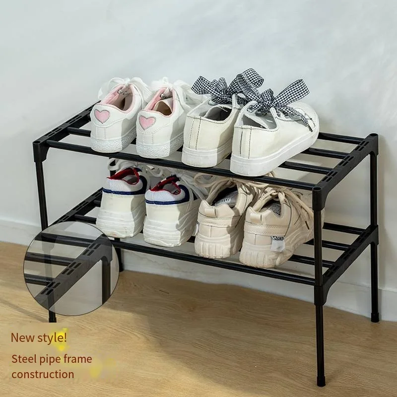 Shoe Household Assembly Thickened Reinforced Stainless Steel Shoe Rack Multi-Layer Assembly Shoe Cabinet Simple Dust Storage