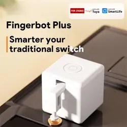 Tuya Zigbee Fingerbot Plus Smart Fingerbot Switch Button Pusher Smart Life Timer Voice Control Works with Alexa Google Assistant