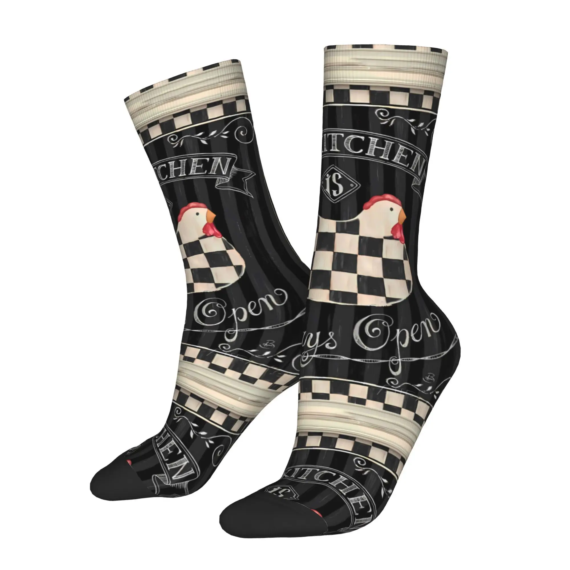 

Винтажные мужские носки с петухом и штампом из полиэстера с принтом