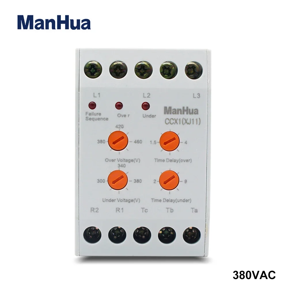 ManHua 380VAC 3 Phase Protection Relay CCX1 Phase Failure Relay For Sealed Voltage Unbalance Failure Device Relay