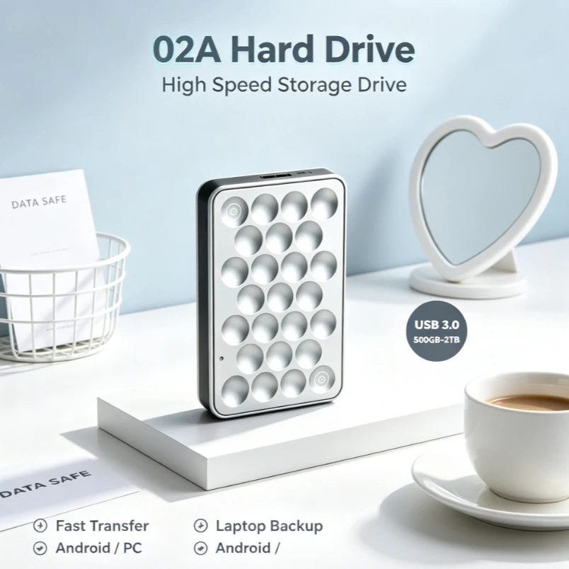 

2PCS OEM 02A Portable External Hard Disk USB3.0 High Speed Drive For Mac Laptop PC Android Backup