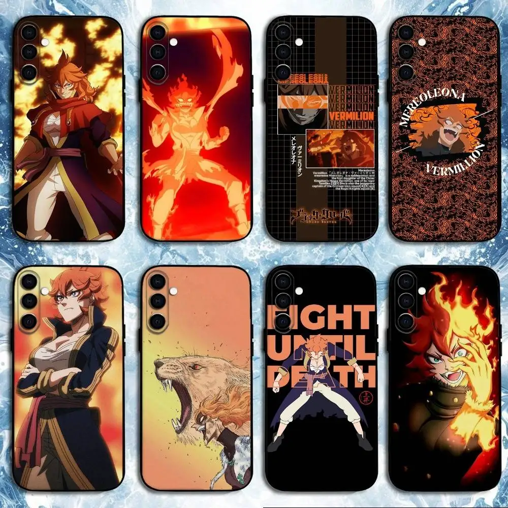 

Mereoleona Anime V-Vermillion Phone Case For Samsung Galaxy A73,A72,A71,A70,A53,A52,A51,Others Soft Black Shell
