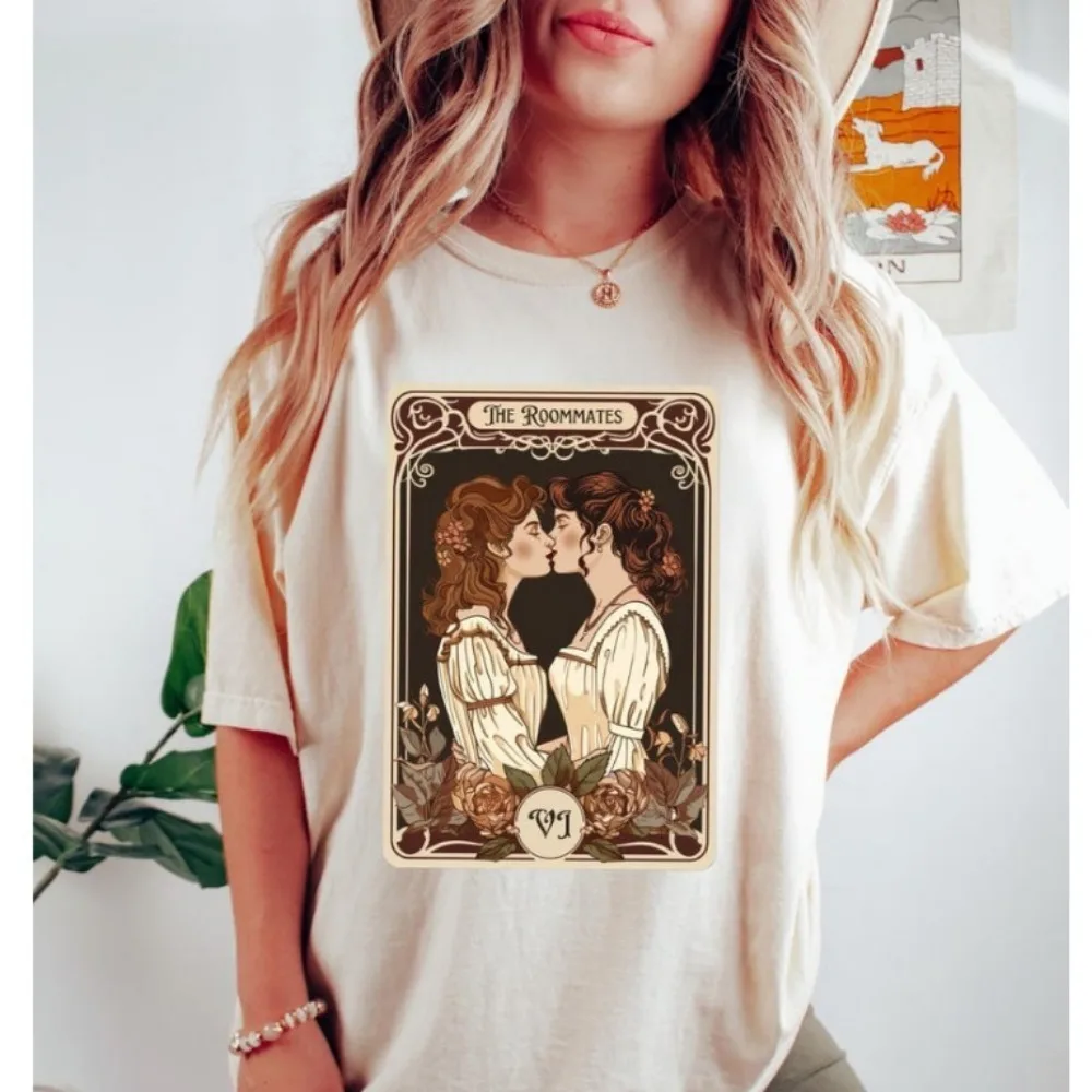 The Star The Moon Lesbian Women T-shirt Lesbian Pride Shirt Lesbian Rights Crewneck LGBTQ Support Gift Aesthetic Clothes
