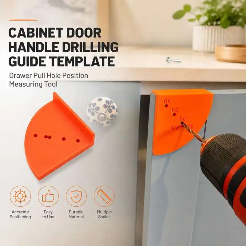 Drawer Pull Drill Position Guide Cabinet Handle Hole Marking Layout Template Tool