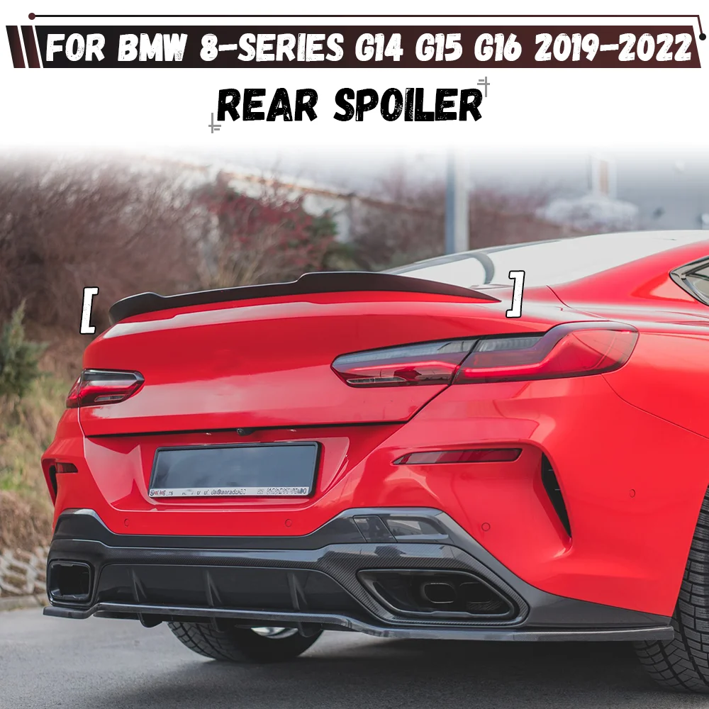 

Для BMW 8 серии G14 G15 G16 2019 2020 2021 2022 Задний спойлер на крышку багажника, верхний спойлер, спойлер-накладка на багажник