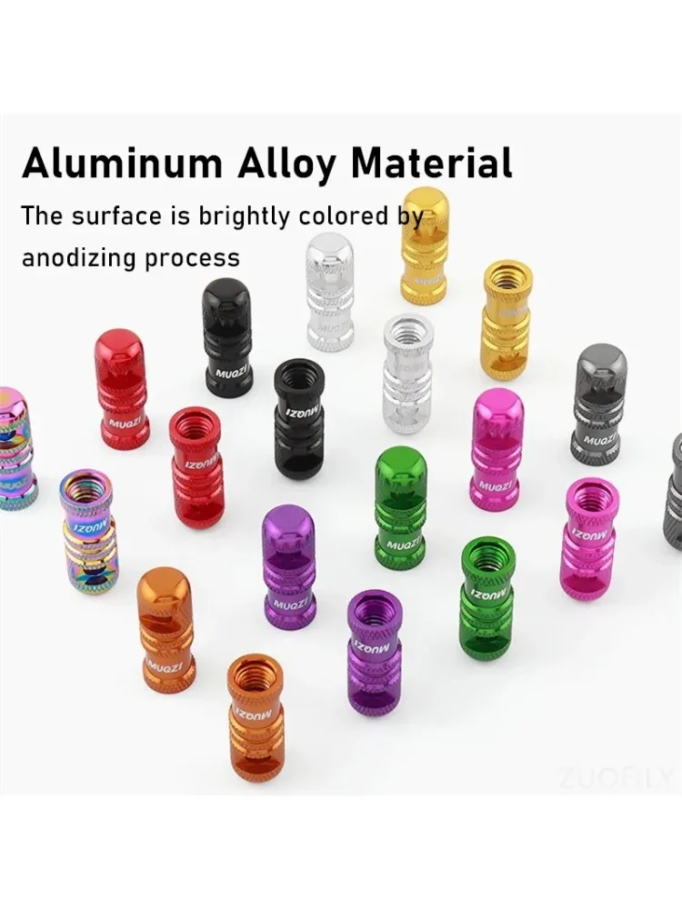 AliExpress 2/4pcs Presta Valve Cap with Core Remover Aluminum Alloy Lightweight Tubeless Tire Cap for MTB Bike Accessories