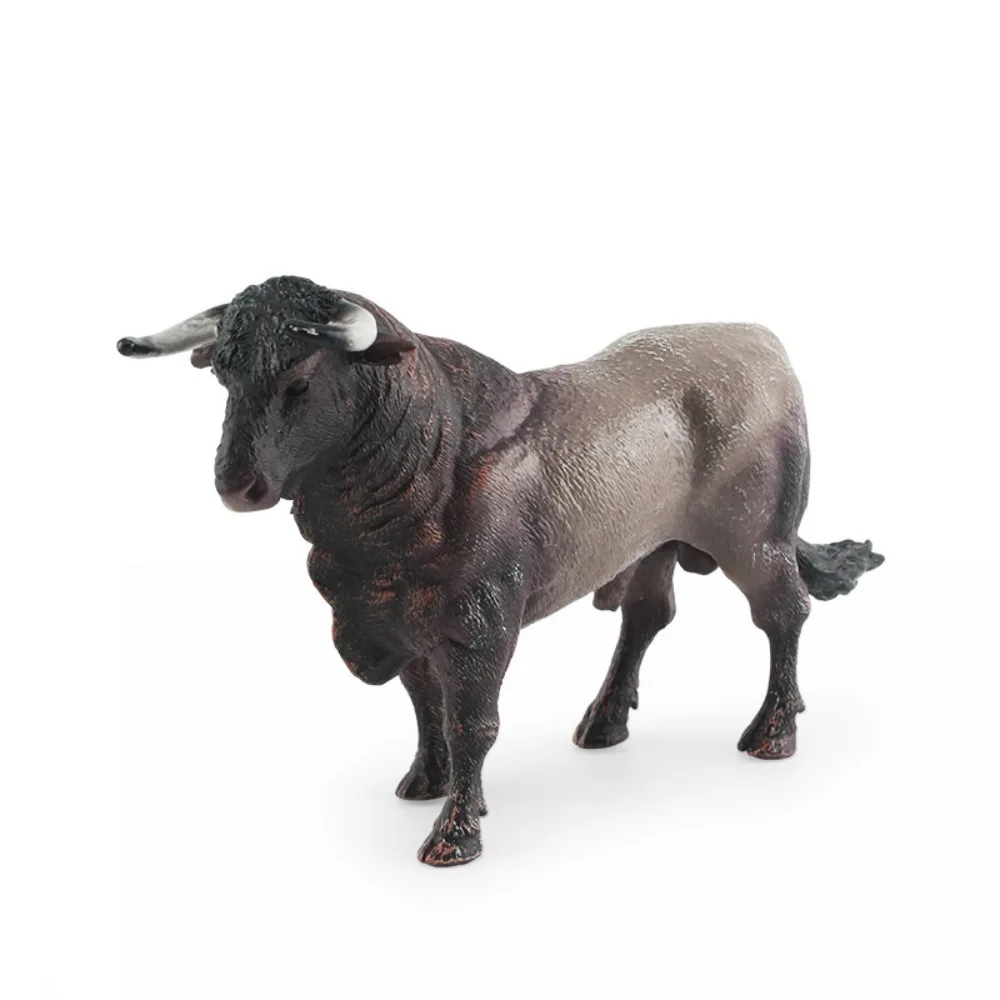 Figuras de acción de toreo de simulación con jinete, animales de granja, aves de corral, ganado, modelo de vaquero, figuras estáticas de buey y buey