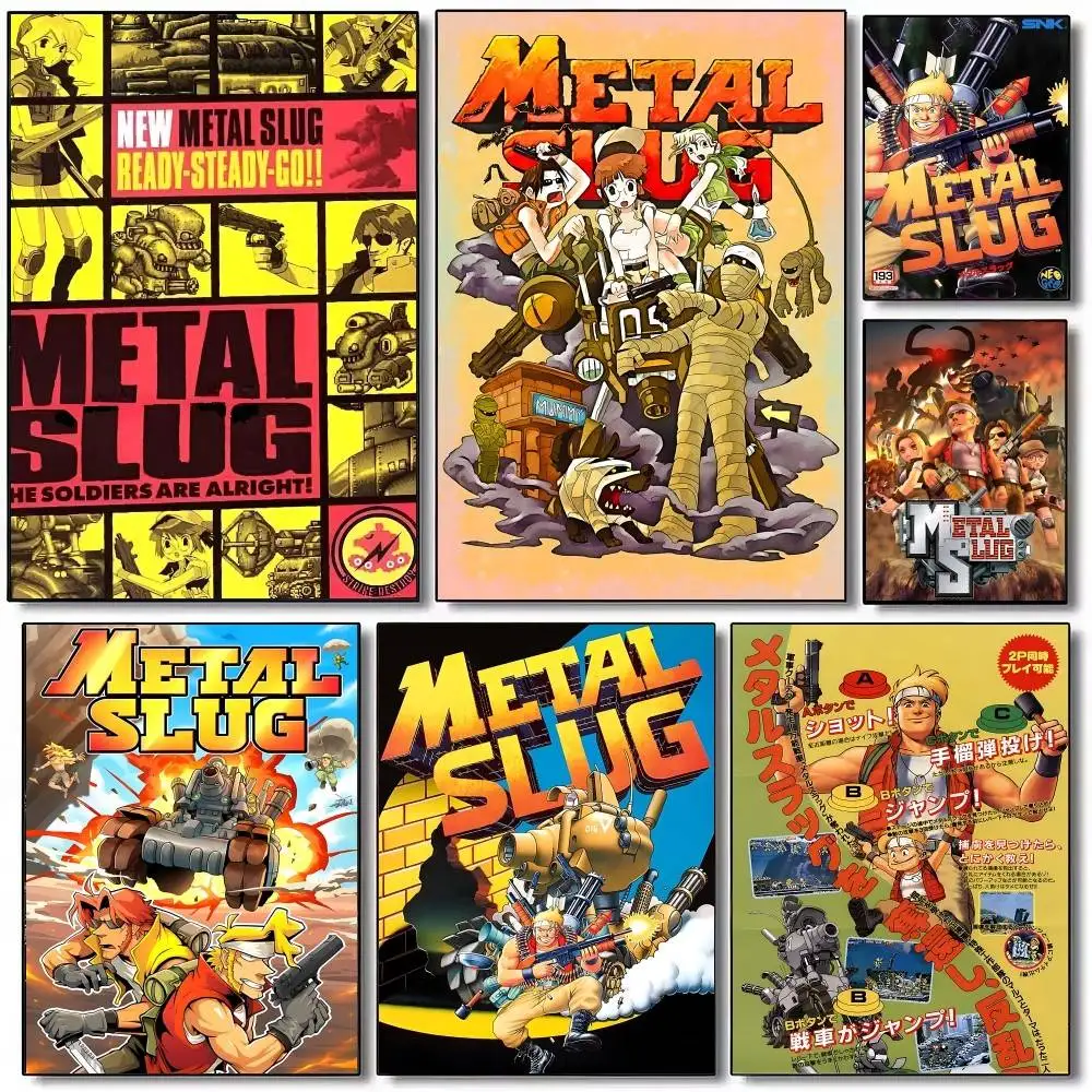 Game M-Metal S-Slug Sticky Posters Fancy Wall Sticker For Living Room Bar Decoration Vintage Decorative Painting