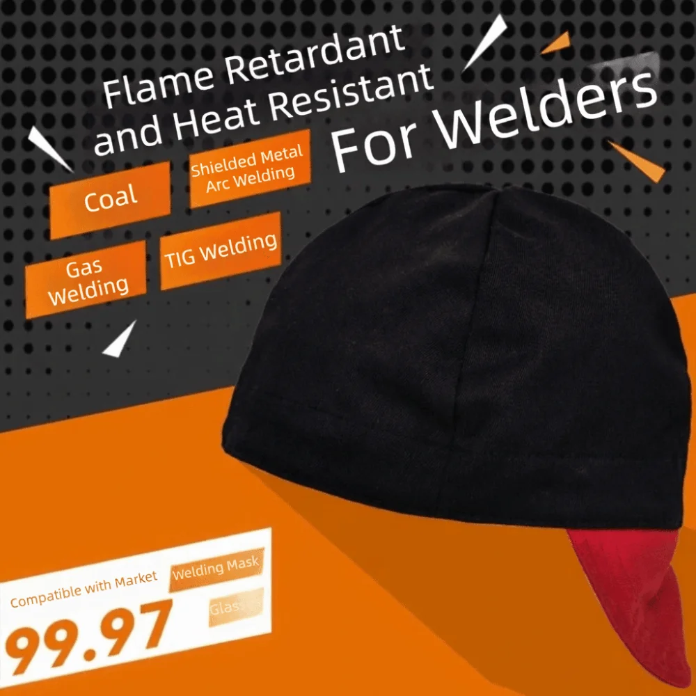 High Temperature Resistance Head Protective Cover Breathable Sweat Absorption Work Cap Safety Anti-scalding Welding Cap Hat