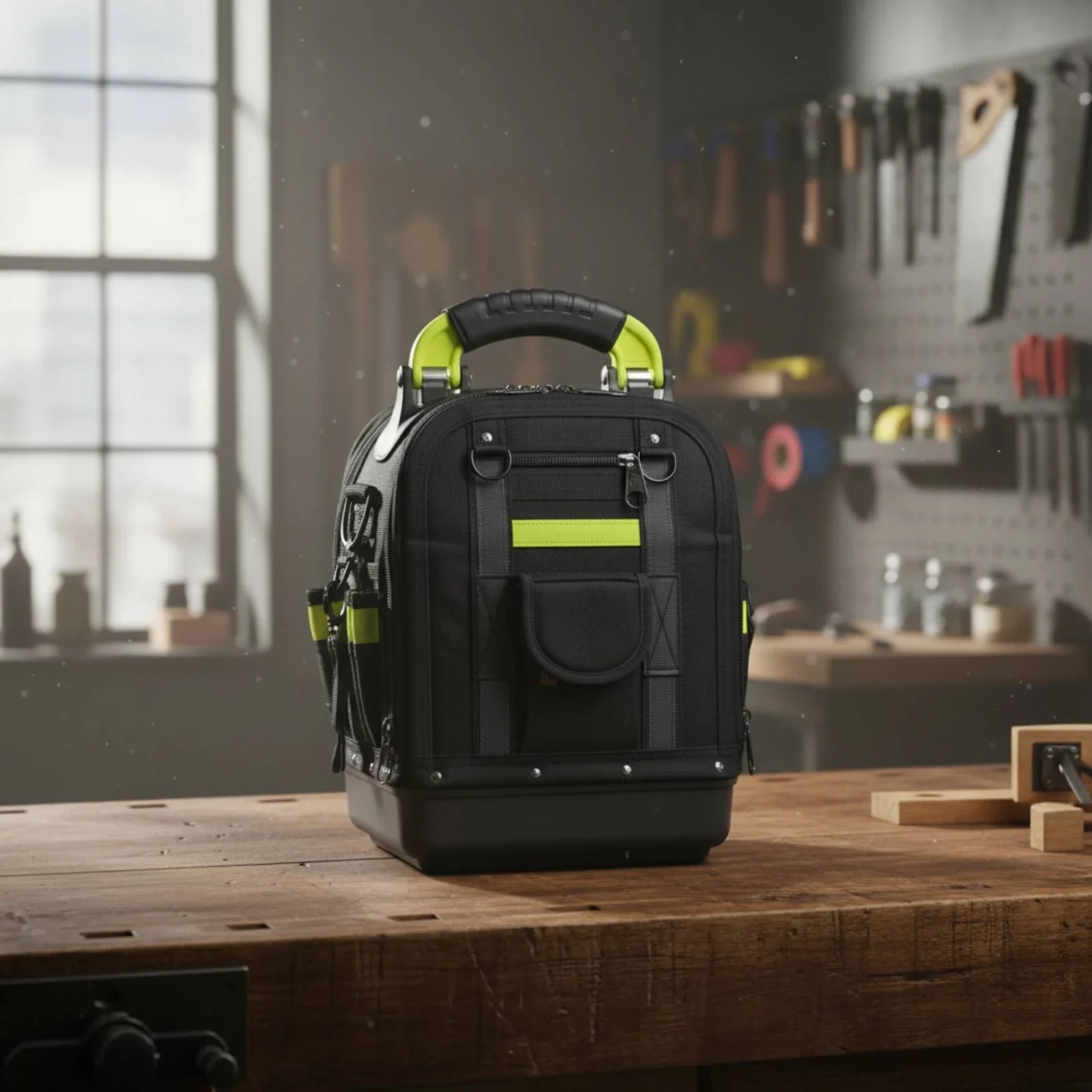 Multi Pocket Tool Bag Long-Lasting Zippered Tool Bag Utility Organizer Case Portable Storage Gear Abrasion Resistant for Jobsite