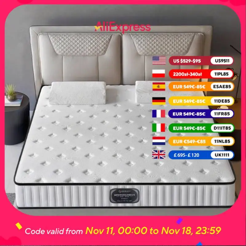 

Luxury Queen Size Mattresses Sleeping Comforter Compressed Full Size Mattresses King Size Latex Matelas De Lit Furniture Home