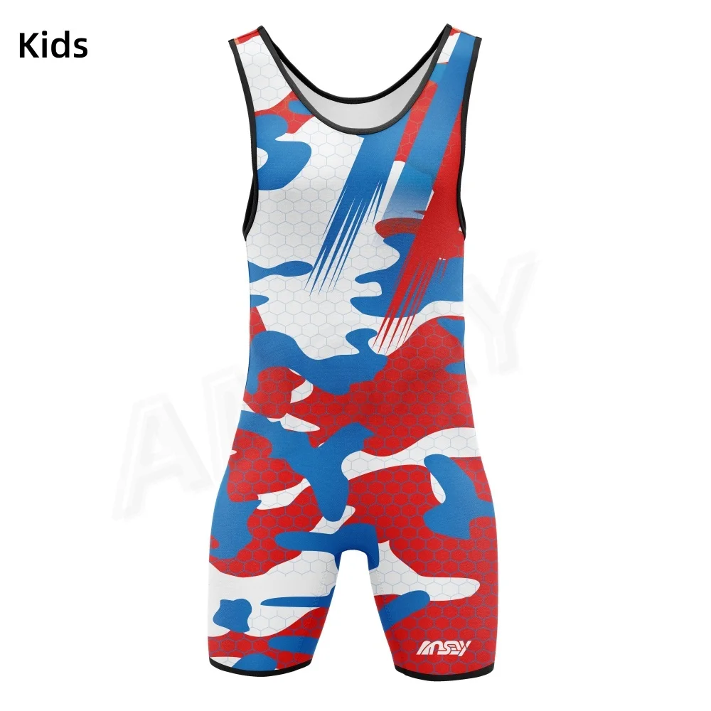 

Children/Kids Wrestling Singlet Traonning Suit Boxing PowerLifting Bodysuit Shapewear Fitness Gym Sports Costumes Running Sets